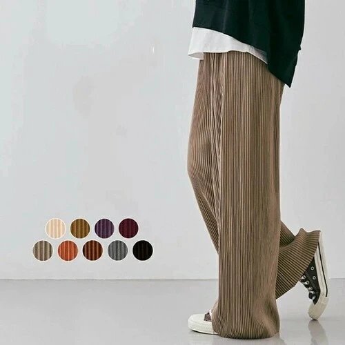 プリーツパンツ 春夏 セルフカット レディース プリーツ パンツ ワイドパンツ BQ2143拍卖