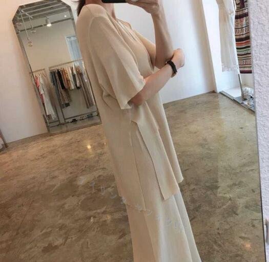 ☆新品セットアップ レディース春夏 半袖 パンツスーツ パンツセットアップ 2点セット トップス ボトムス 通勤 入学式 着痩せ フリーサイズ拍卖