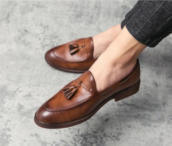 ビジネスシューズ メンズ ローファー スリッポン レザー フォーマル 紳士靴 24.5cm~28cm 選択YWQ1662拍卖