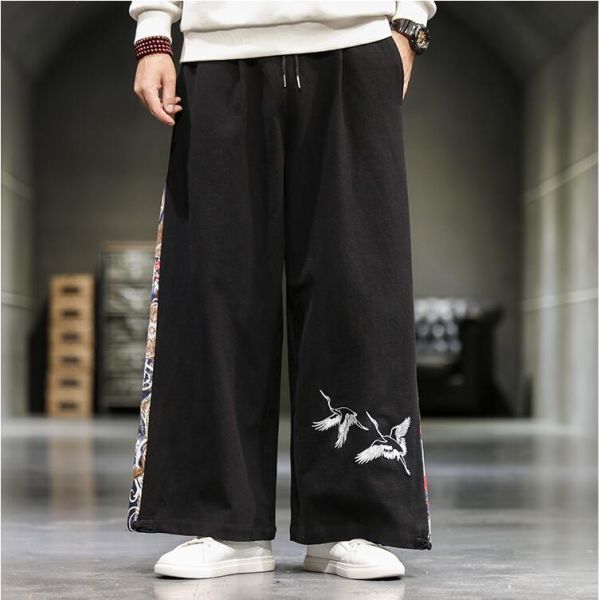 新品 サルエルパンツ メンズ リネンパンツ ワイドパンツ ゆったり 切替 個性 チノパン ワークパンツ カジュアル M~5XL選択 YLH030拍卖