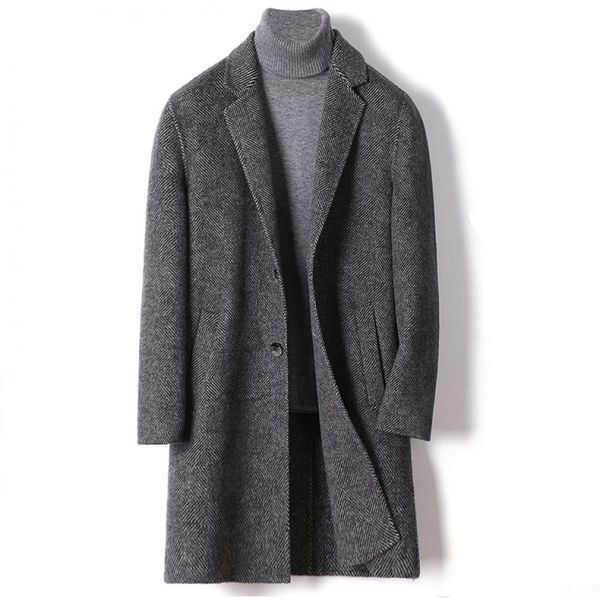 チェスターコート メンズ テーラードジャケット シングル ブレザー スーツ 通勤 秋冬 紳士用 ウール ビジネスマン サイズM-3XL DJ406拍卖