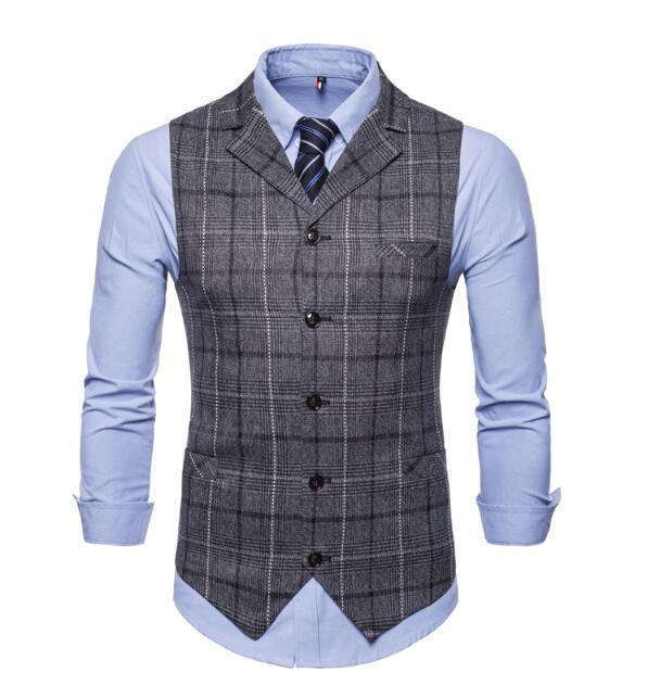 春夏新品 ベスト メンズ ジレベスト チェック柄 ビジネスベスト テーラード フォーマル 紳士服 通勤 結婚式 二次会YWQ2008拍卖