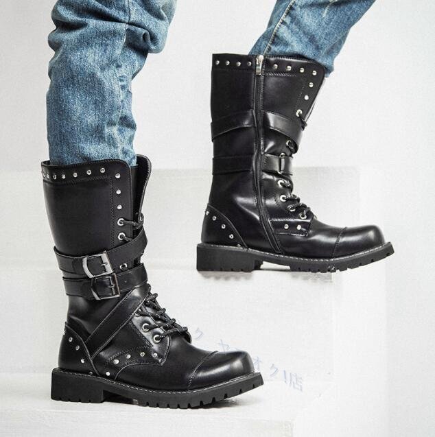 ☆新品秋冬メンズ ショートブーツ バイクブーツ ミリタリーブーツ ロングブーツ エンジニアブーツ 作業靴 防滑 24~27.5cm拍卖