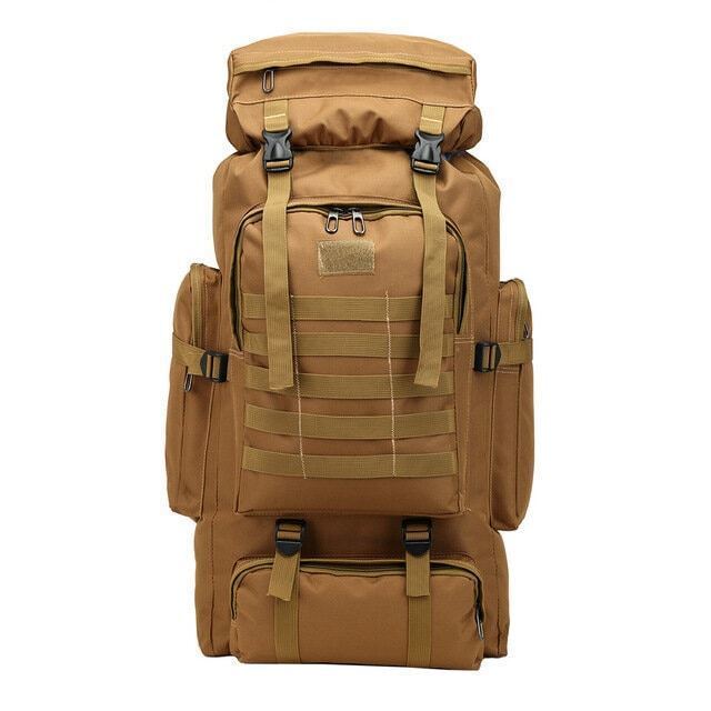 カーキ 80L 大型 バックパック リュック 迷彩 ミリタリー 防水 大容量 キャンプ 登山 アウトドア ハイキングDJ1143拍卖