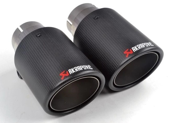 Akrapovic マフラーカッター 炭素繊維 エンドパイプ カーボンエンドタイプ 2本セット YLH019拍卖