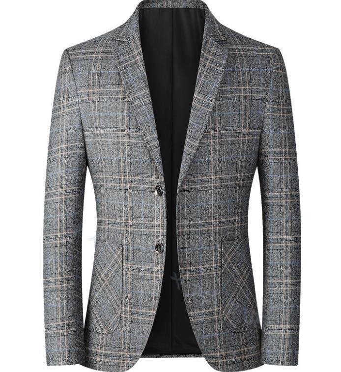 ☆新品メンズ テーラードジャケット 春秋 洋服 ビジネススーツ スーツジャケット ブレザージャケット ブルゾン アウター グレー M~4XL選択拍卖