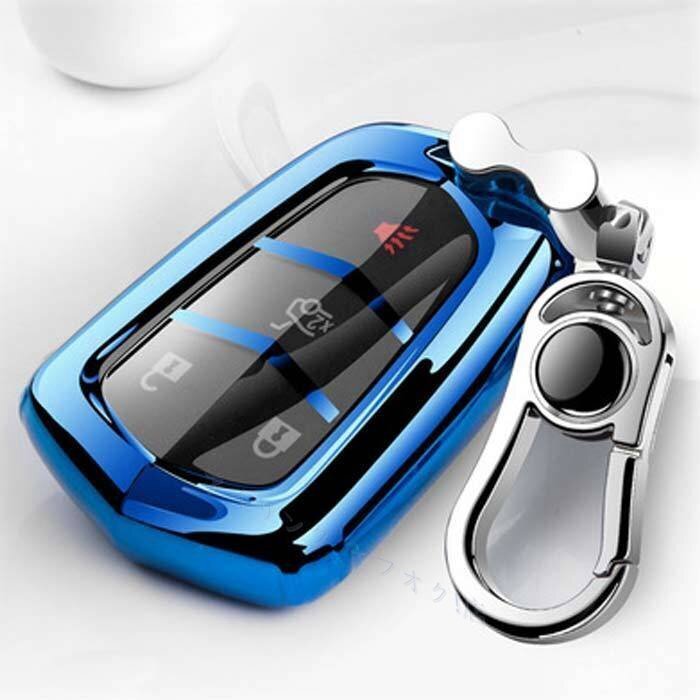 新品キャデラック 対応 キー ケース Cadillac 専用 カバー 高級 オシャレ スマートキー イグニッションキー 傷 防止カラー/5色選択/1点拍卖