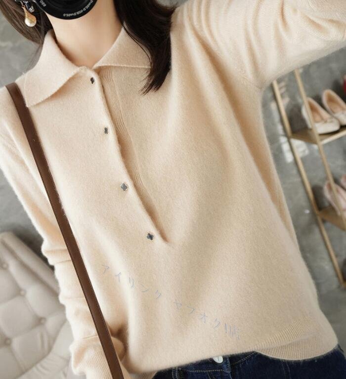 ☆新品Fサイズ 秋冬新しゃれ レディーストッ作 ゆったり おプス ミヤウール混 柔らかい 暖かいニットセンクカシミーター拍卖