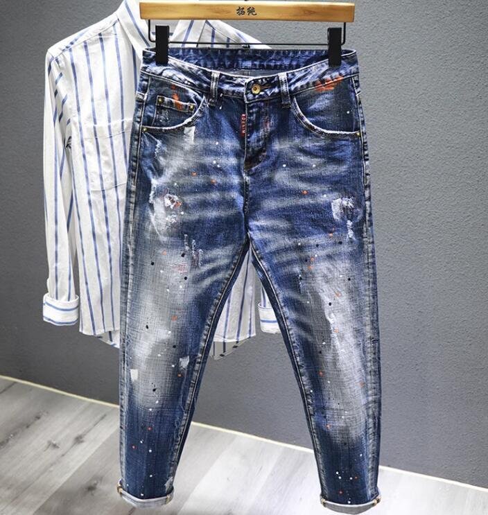 新品 ジーンズ メンズ デニムパンツ ジーパン ダメージジーンズ デニム インディゴブルー DYL362拍卖