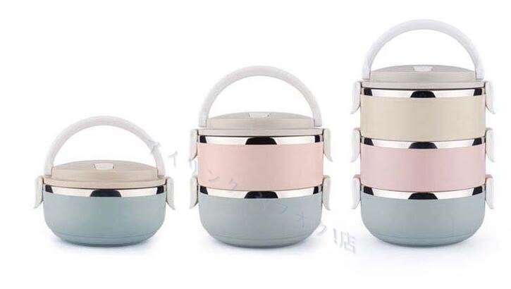 ☆新品保温弁当箱 ランチボックス ステンレスランチジャー 3段 2100L 大容量 保温保冷 ランチジャー 食洗機対応 通勤 通学 弁当拍卖