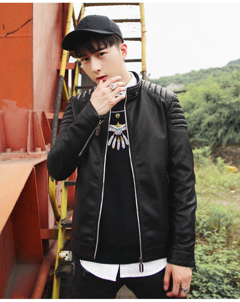 オシャレレザージャケット メンズ ライダースジャケット 革ジャン 皮ジャンバイクジャケット ジャケット オシャレ 春秋冬M~3XL J1263拍卖