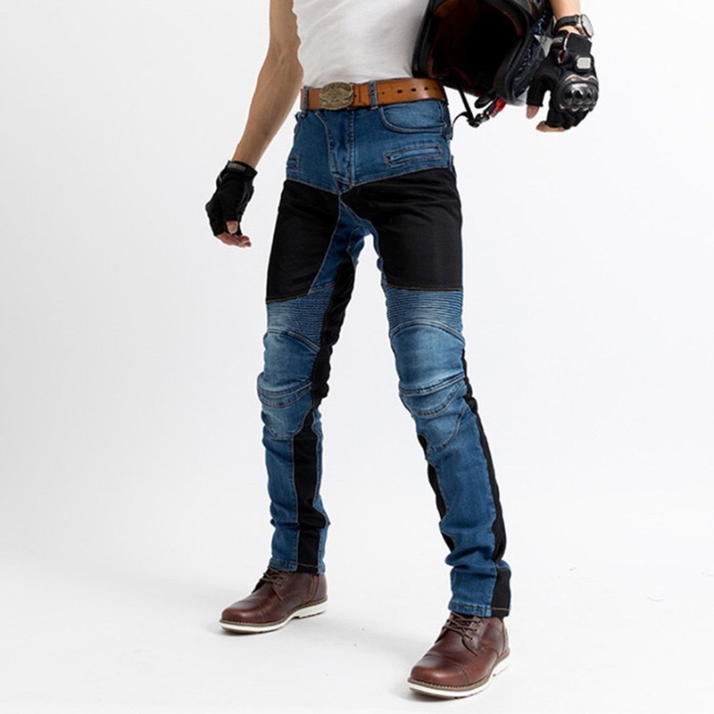 プロテクター装備 新品 高級 2色サイズ選択S~3XL メッシュ通気 レーシング ツーリング オールシーズン ブルー デニムパンツYWQ327拍卖