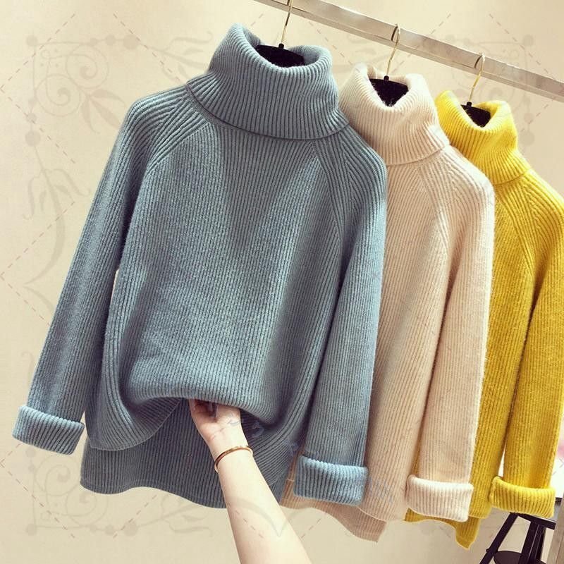 ☆新品Fサイズ 秋冬 オシャレタートルネック暖かい ニットセーター ふんわり袖 20304050代 着痩せ ニットトップス拍卖