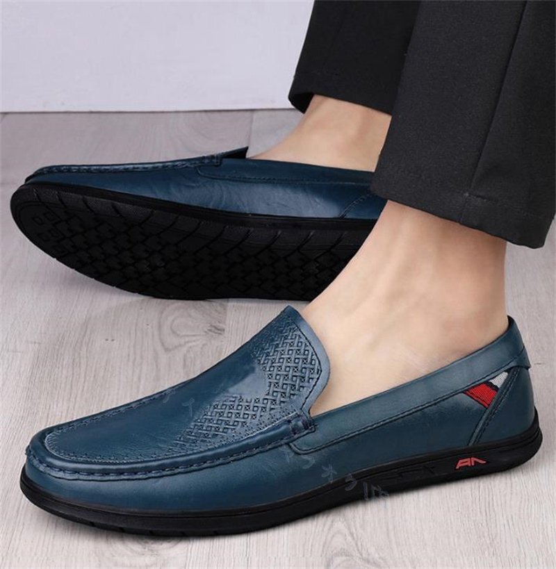 ☆新品 ローファー スリッポン メンズ ドライビングシューズ カジュアルシューズ 春秋 男性靴 ビジネスシューズ ブルー 27.0cm拍卖