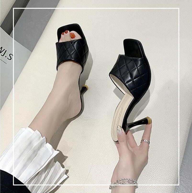 夏新品 サンダル レディース ミュール ヒールサンダル 夏 ハイヒール サマーサンダル ピンヒール ビーチサンダル美脚YWQ1991拍卖