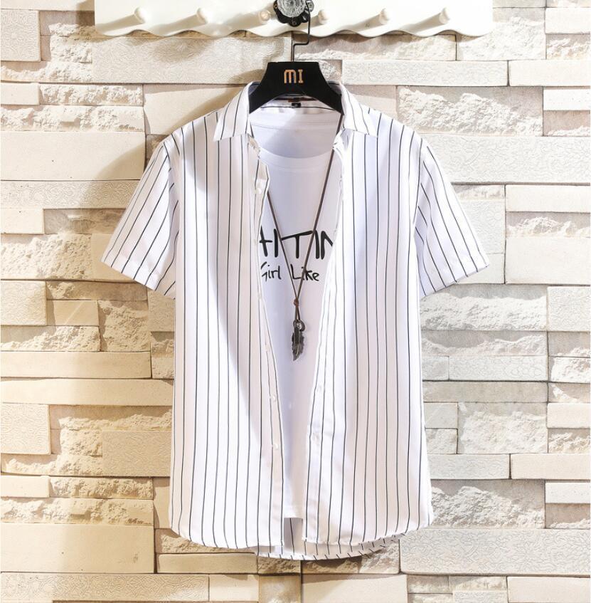 メンズシャツ 半袖シャツ半袖シャツ メンズ ストライプ柄 カジュアルシャツ ビジネス おしゃれYWQ246拍卖