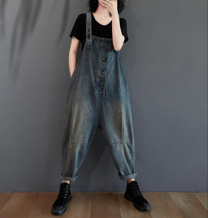 新作 上質サロペット レディース デニムパンツ デニムサロペット オーバーオール つなぎ オールインワン ボトムス ロングYWQ1770拍卖
