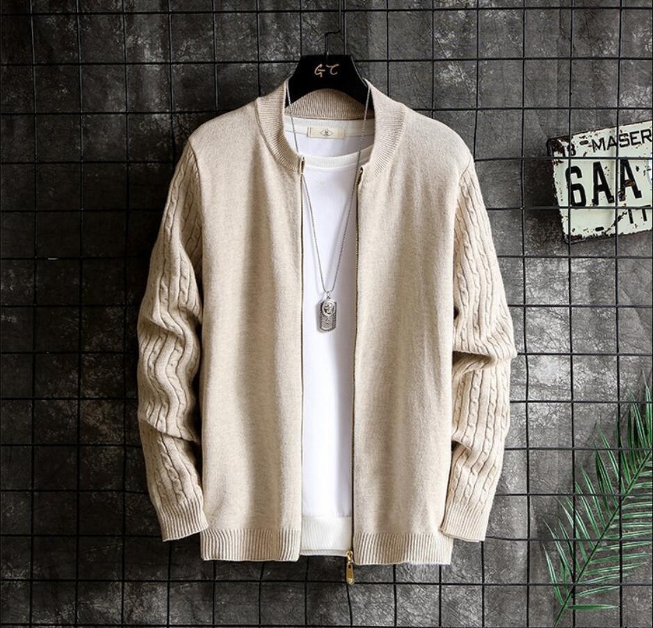 夏新作上質カーディガン ニットカーディガン メンズ ジップアップ はおり セーター トップス 無地 YWQ1572拍卖
