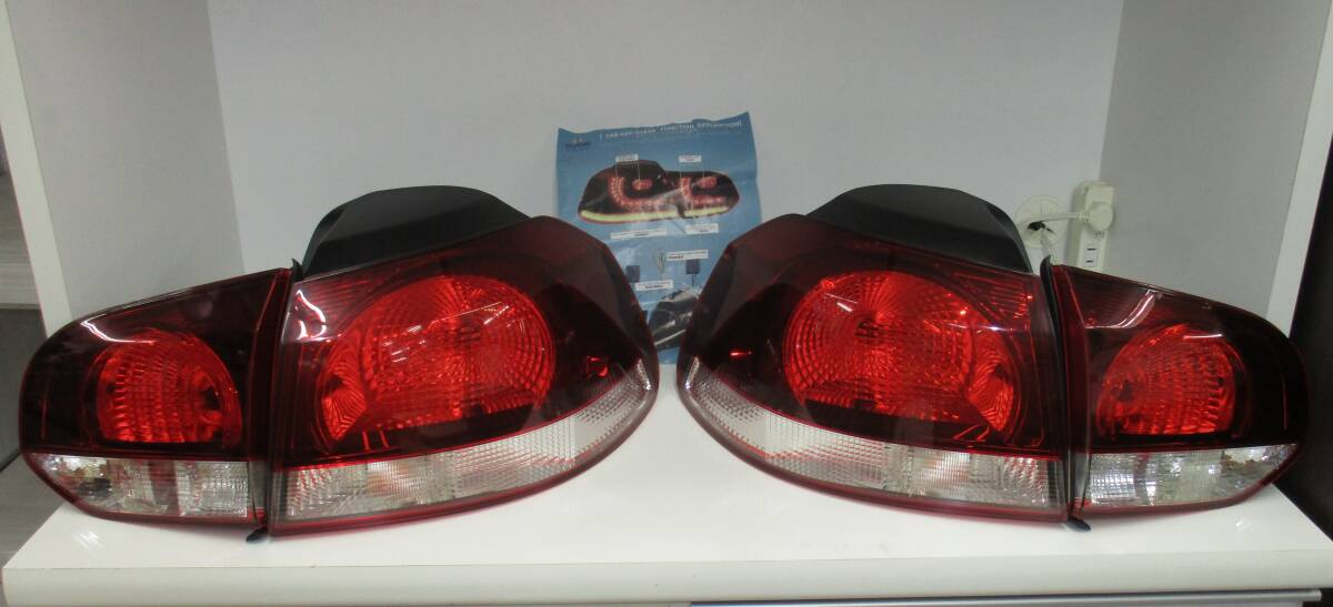 Golf ゴルフ 6代目 VI 5K型 GOLF 6 08-13 テールランプ 流れるウインカー デイライト シーケンシャルウィンカー 左右セット 予備美品拍卖