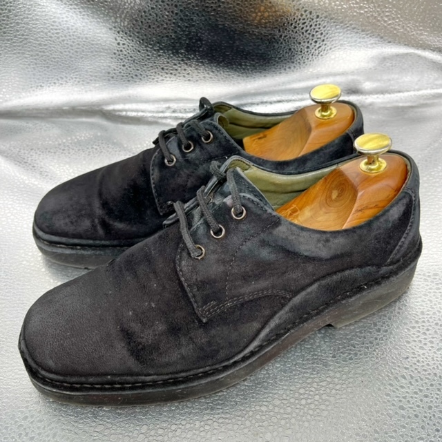 ★大塚製靴ハッシュパピー★プレーン/24.0cm/カジュアルシューズ/ビジネスシューズ/スエード/黒拍卖