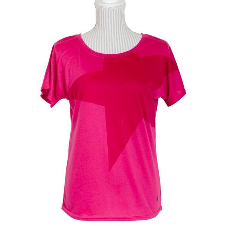 美品 ティアリーレイ Tialeeray ピンク ヨガ トップス Tシャツ 半袖 スポーツ ジム ドライ 吸水速乾拍卖