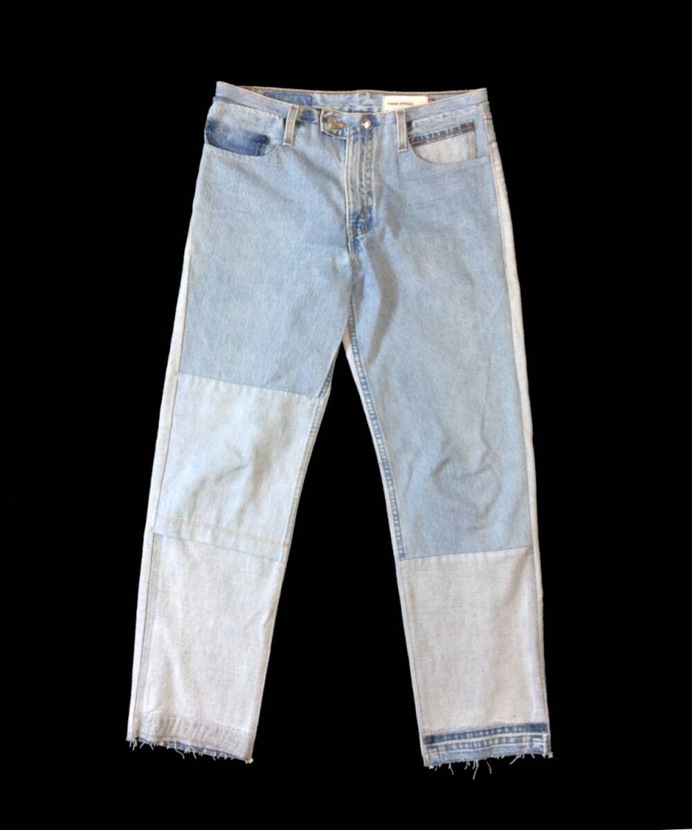 masao shimizu × LEVI'S マサオシミズ リーバイス 再構築 リメイク デニム パンツ ジーンズ RED TAB 水色系 リビルドデニム 2拍卖