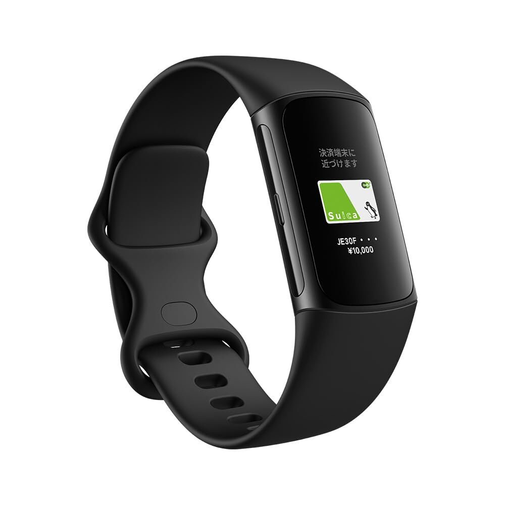 【中古】【Suica対応】Fitbit Charge 6 トラッカー Obsidian/Black [最大7日間のバッテリーライフ/GPS搭載/スマ拍卖