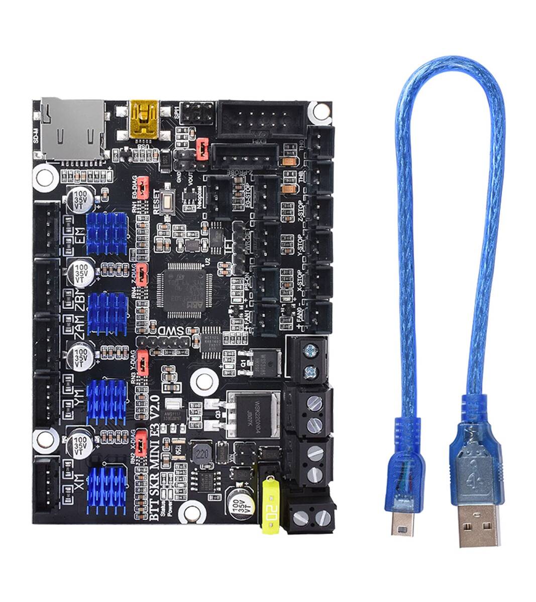 【中古】BIGTREETECH SKR Mini E3 V2.0 アップグレードコントロールボード 32ビット TMC2209 UARTドライバー拍卖