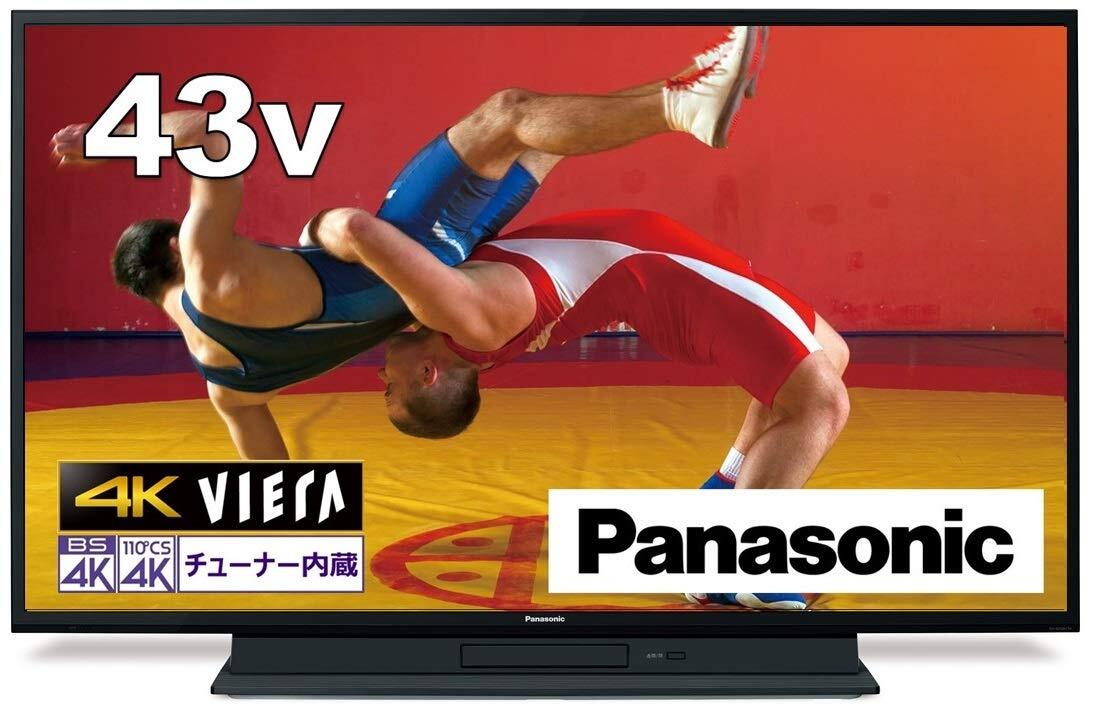 【中古】パナソニック 43V型 4Kダブルチューナー 2TB HDD&BDドライブ内蔵 液晶 テレビ VIERA TH-43GR770拍卖