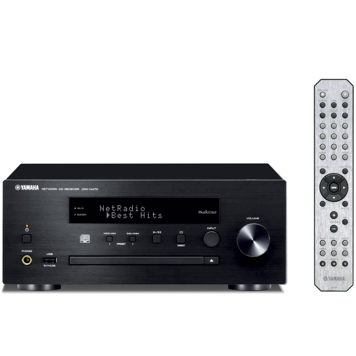 【中古】ヤマハ ネットワーク CDレシーバー AirPlay MusicCast 対応 Wi-Fi内蔵 ブラック CRX-N470(B)拍卖