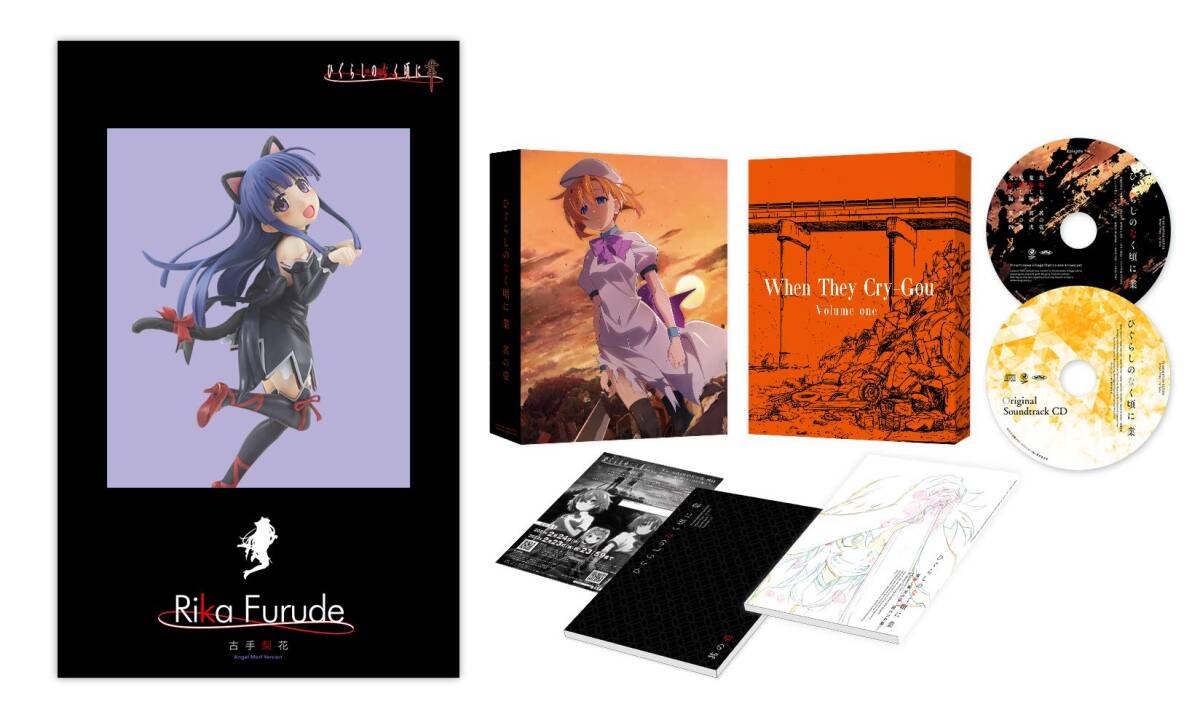 【中古】ひぐらしのなく頃に業 其の壱《 キャラクターデザイン・渡辺明夫描き下ろし“ 古手梨花 エンジェルモートVer. ”特製1/7スケールフ拍卖