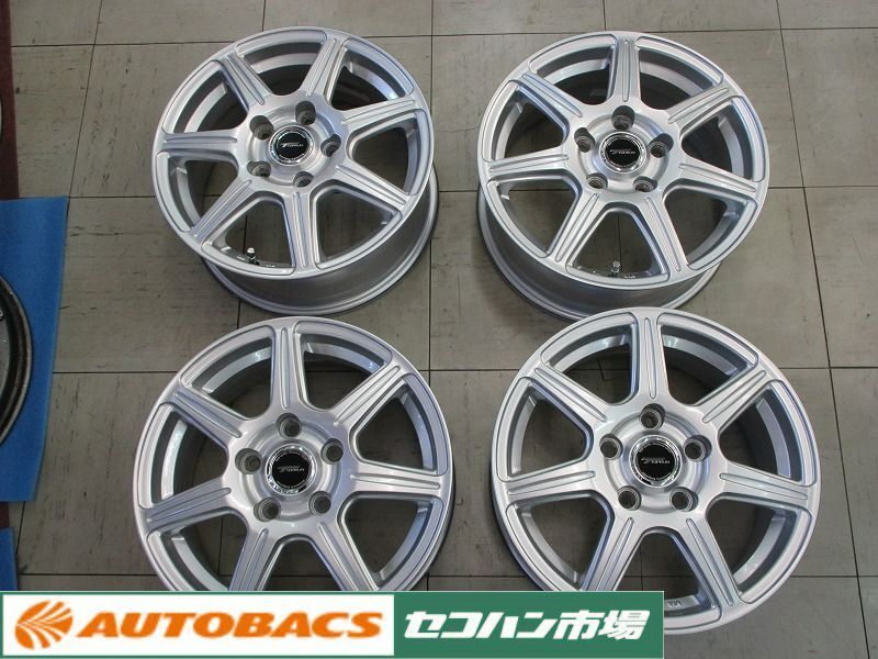 (値下げ:中古品4枚セット)トップラン R7 15インチ6.0J+53 5穴PCD114.3 ノア、ヴォクシー、ステップワゴンなど拍卖