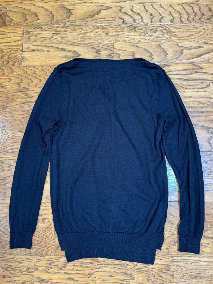 オールドマンズテーラー コットン ニット M 黒 ボートネック 長袖 ★匿名配送拍卖