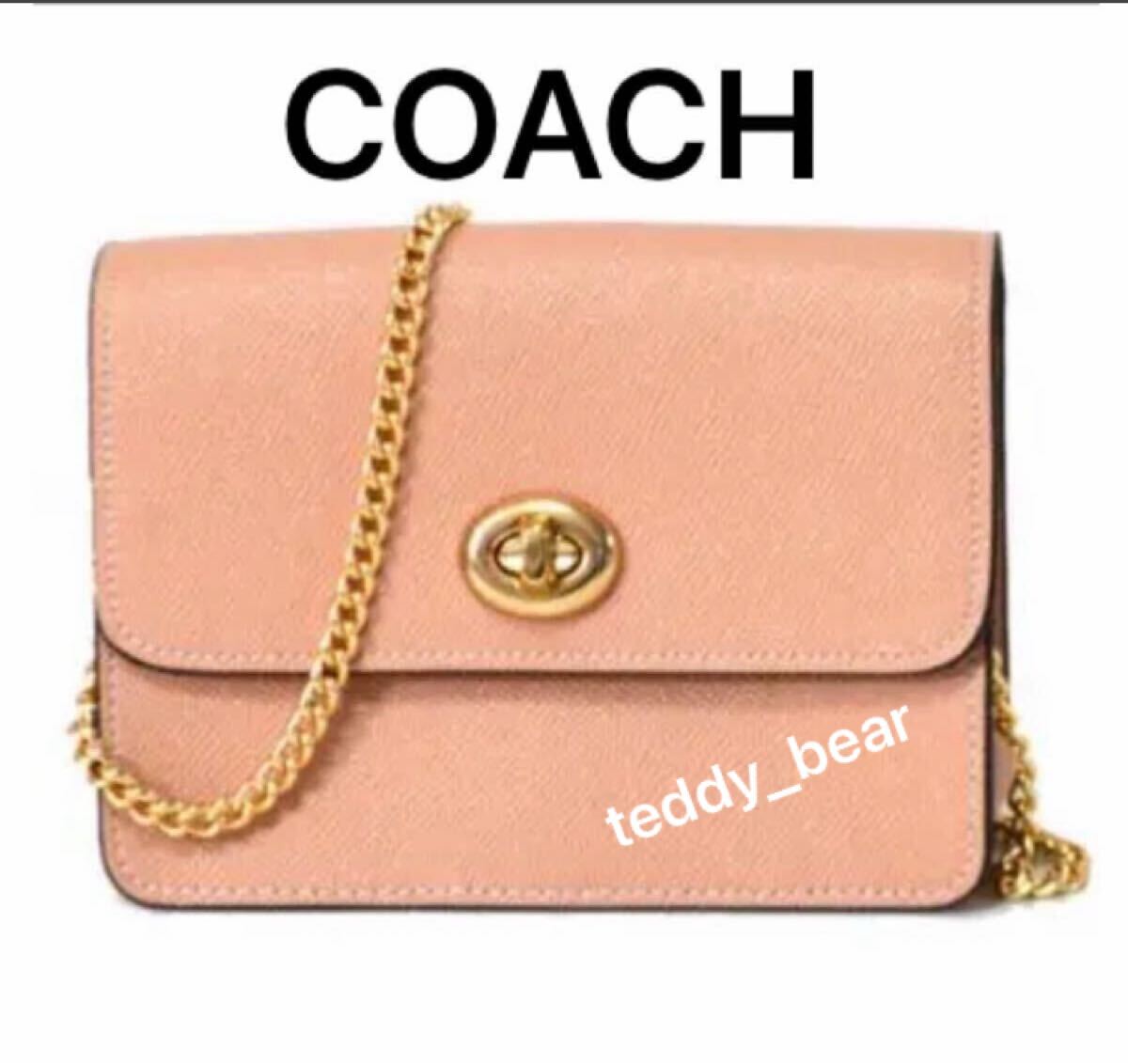 新品 未使用 COACH コーチ F31385 チェーン ショルダーバッグ クロスボディ チェーンショルダー レザー ラメ 2way拍卖