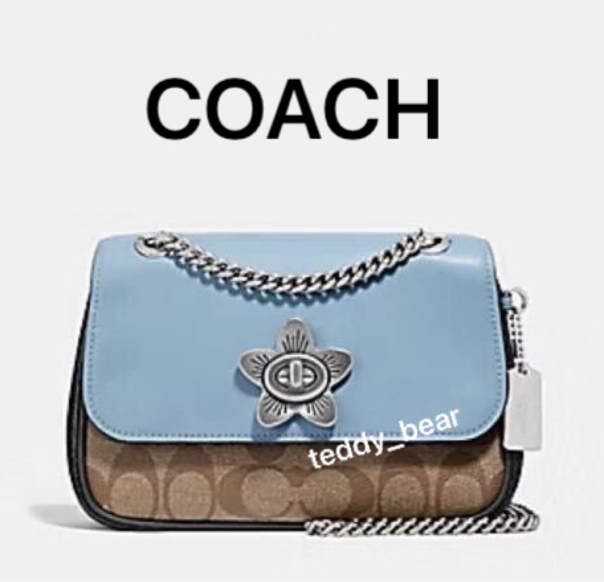 未使用に近い 美品 コーチ Coach F72624 フラワー 花 クロスボディ ショルダーバッグ シグネチャー エキゾチック 2way 拍卖