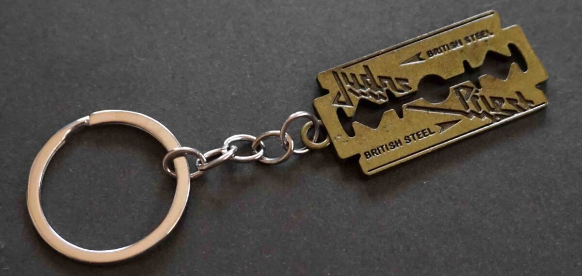 《KT骨董金黒JP刃型》アンティックゴールド☆新品『ジューダスプリースト』judas priest 金属 キーホルダー■イングランド British Steel 拍卖