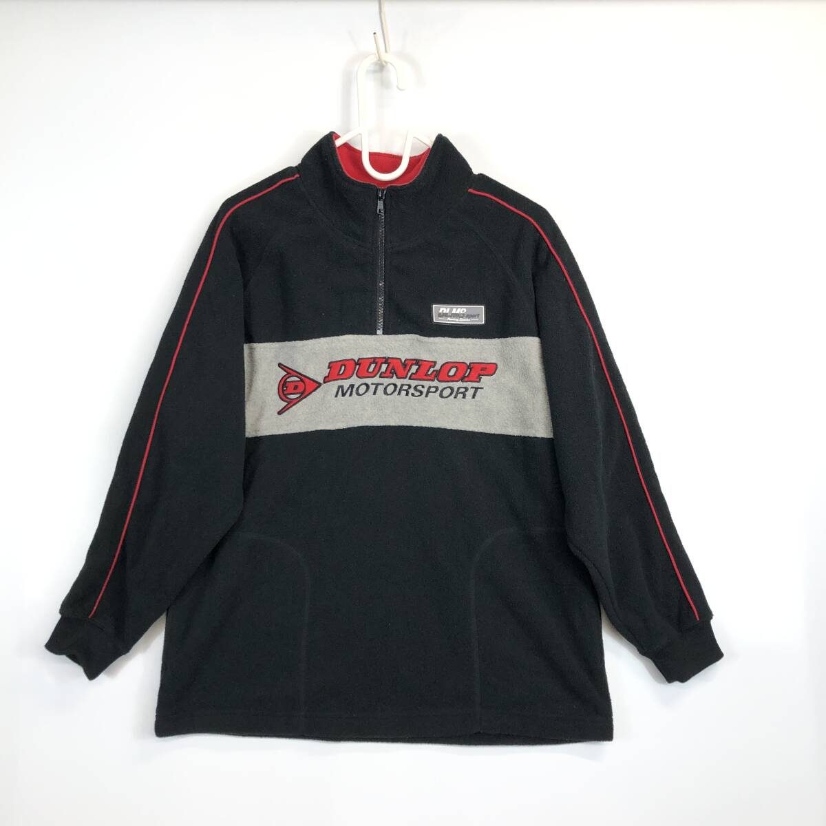 DUNLOP MOTORSPORT ダンロップモータースポーツ ハーフジップ フリースシャツ 160サイズ ブラック 08-502046SM拍卖