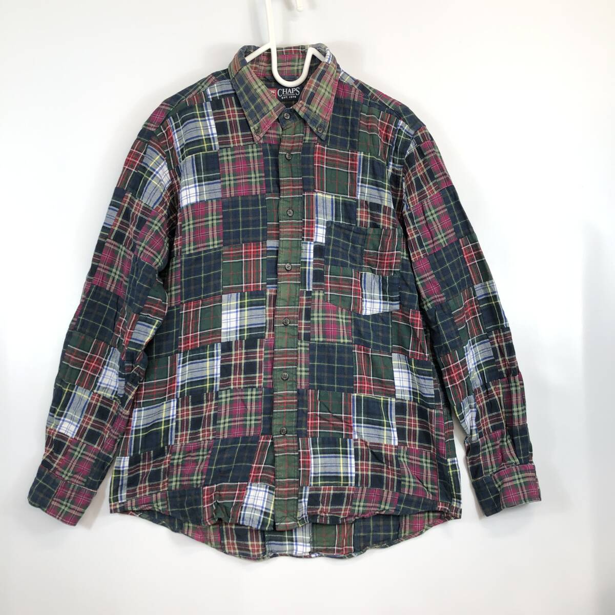 Chaps チャップス ラルフローレン パッチワークボタンダウンシャツ Lサイズ 1538-3822拍卖