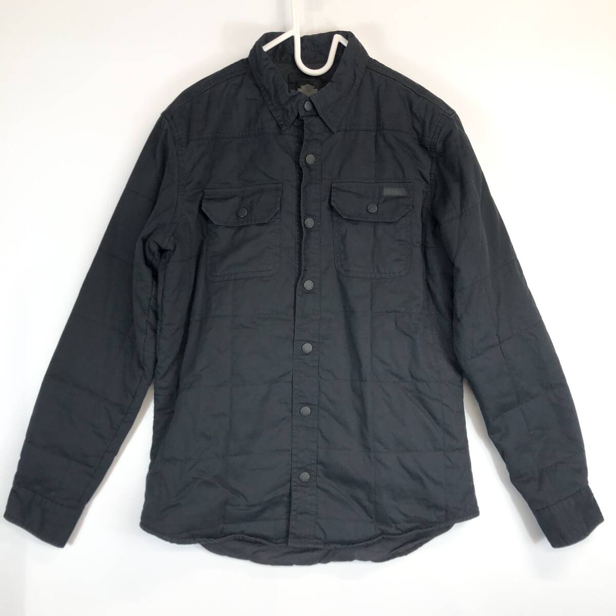Harley-Davidson ハーレーダビッドソン 中綿入り ボタンシャツ ブラック コットン Sサイズ拍卖