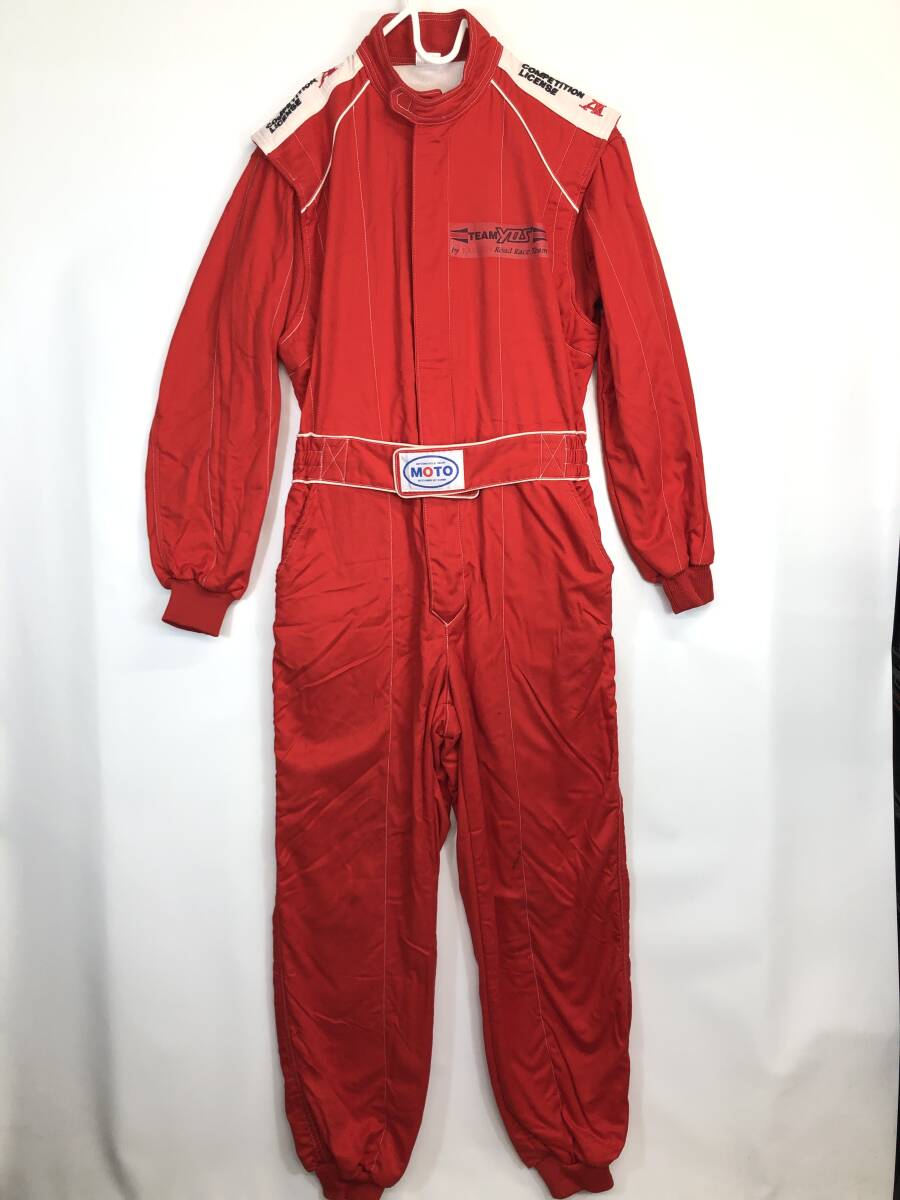 90s MOTO DESIGNED BY CORIN コンペティションライセンスA カートスーツ YAMAHA ROAD RACE RTEAM ヤマハ 3サイズ レッド拍卖