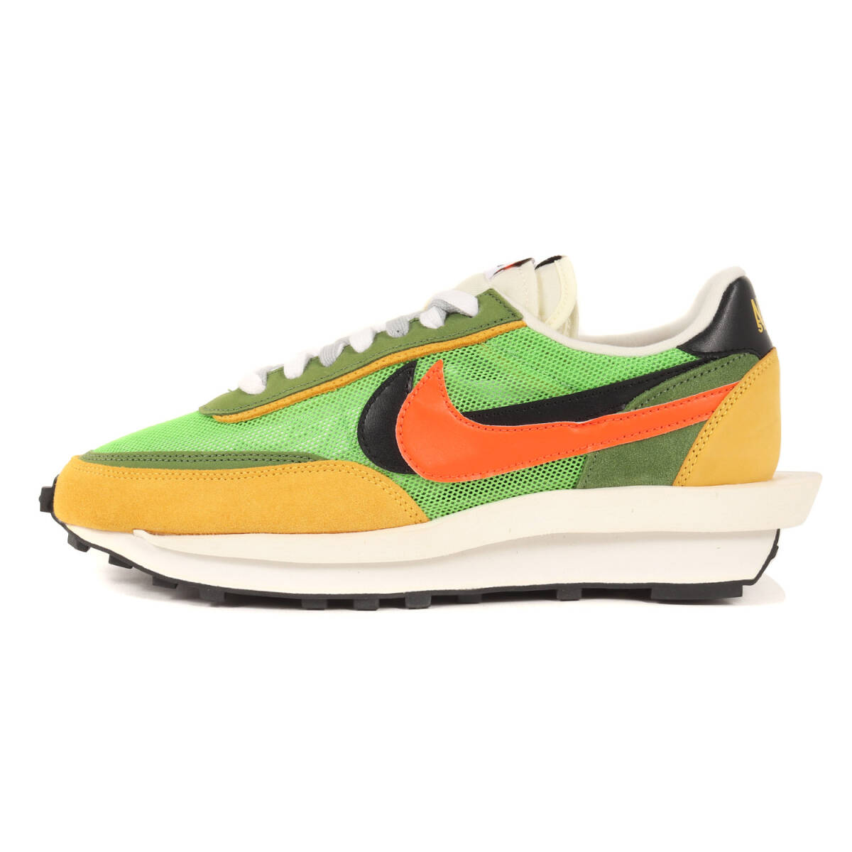 Sacai サカイ NIKE LD WAFFLE / SACAI (BV0073-300) 19SS ナイキ エルディーワッフル グリーンガスト セーフティーオレンジ US10.5 28.5cm拍卖
