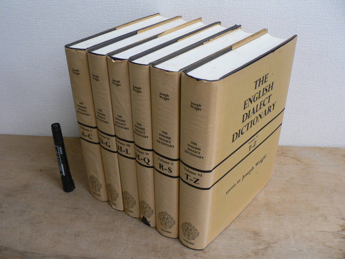 洋書 『The English Dialect Dictionary』 全6冊揃 6vols.set / Joseph Wright 1970年 Oxford / イギリス 英語方言辞典 ジョセフ・ライト編拍卖