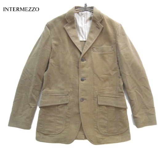 美品!!インターメッツォ INTERMEZZO*ピーチスキンコットンジャケット M カーキ ダーバン D'URBAN拍卖