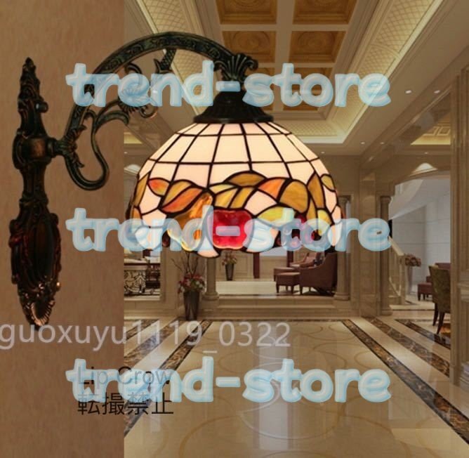 花柄 照明 ステンドランプ ウォールライト アンティーク ティファニー 室内装飾 レトロ 雰囲気 ステンドグラス拍卖