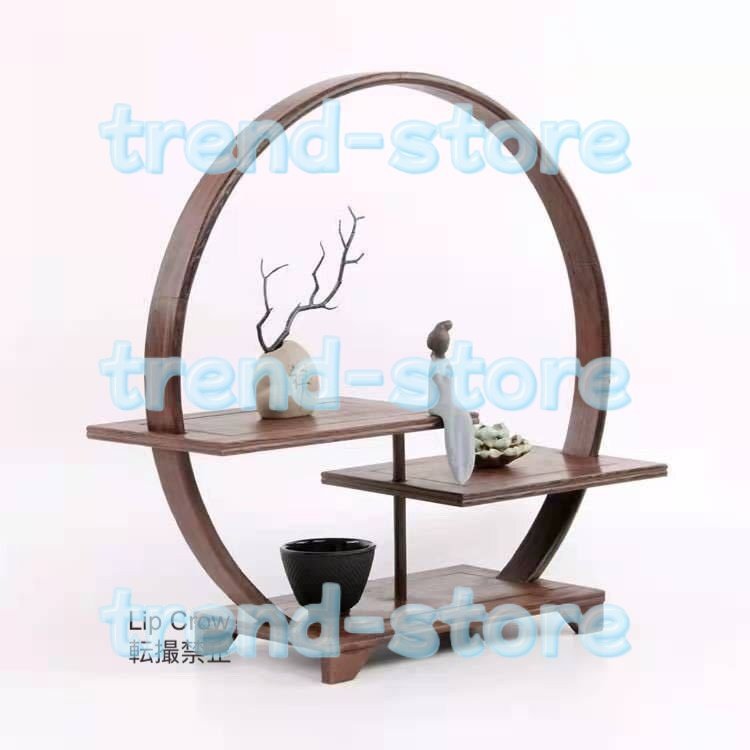茶棚 超人気 多用途 置物棚 茶道具 小品盆栽 飾り棚 花棚拍卖