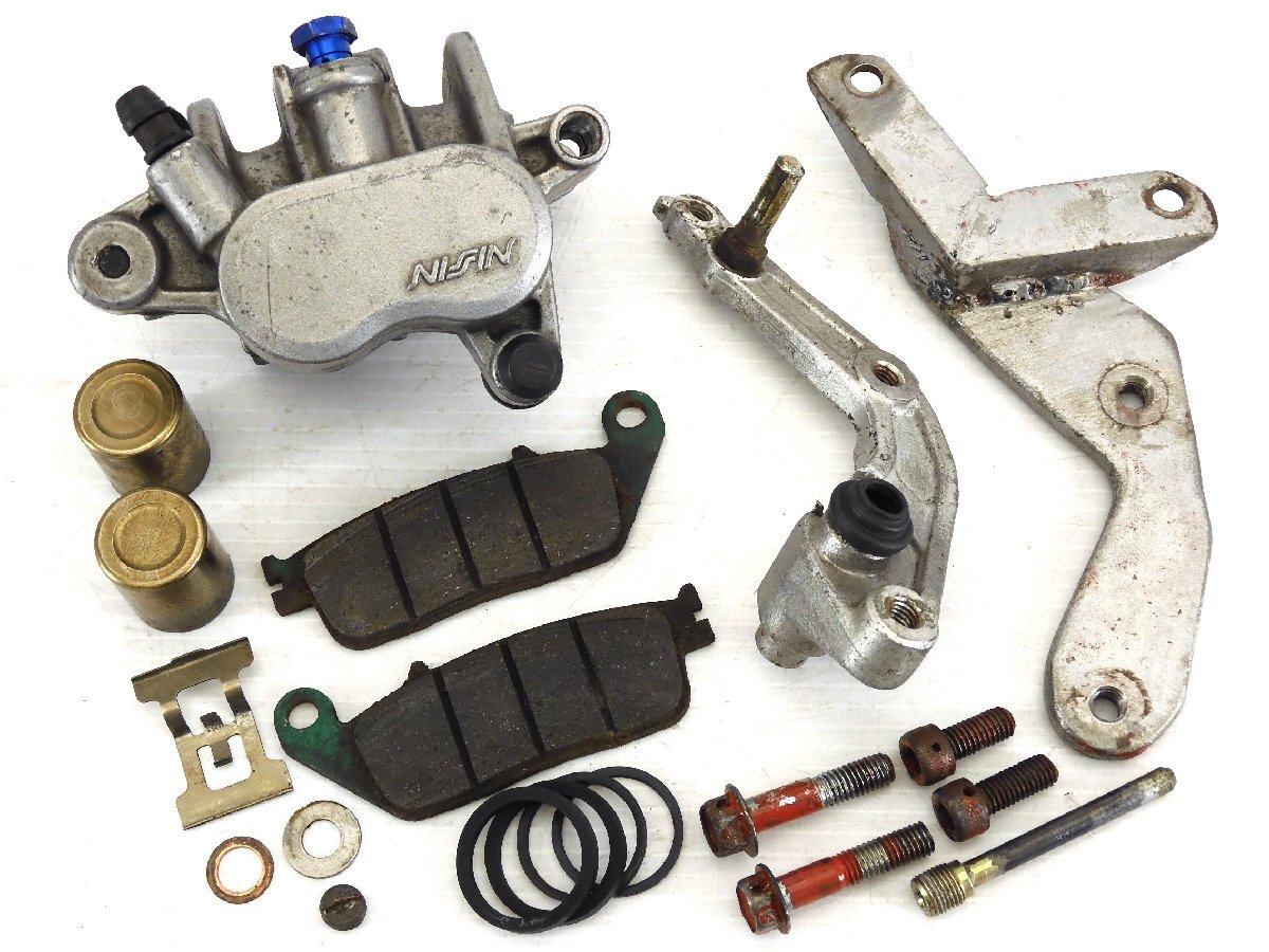 60【評価A】 DT200WR 3XP 実動 純正 NISSIN ニッシン フロント ブレーキ キャリパー & サポート 分解洗浄済 走行距離31,310km DT200WR-1拍卖