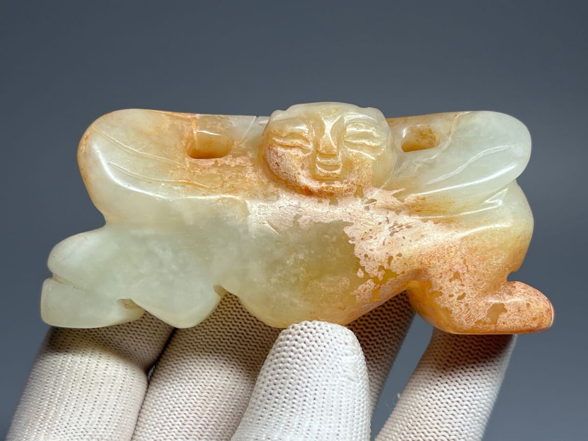 和田玉 玉置物 彫刻 玉製 中国古美術 唐物 重さ122g コレクション拍卖