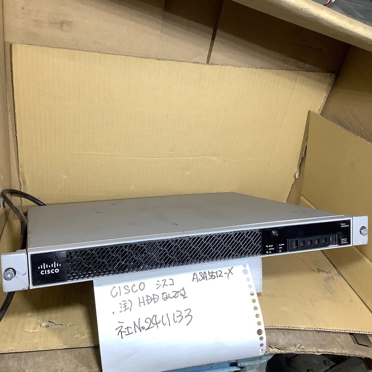 シスコ Cisco ASA5512-X 中古品現状渡し品です。注意)ハードディスク無しです。拍卖