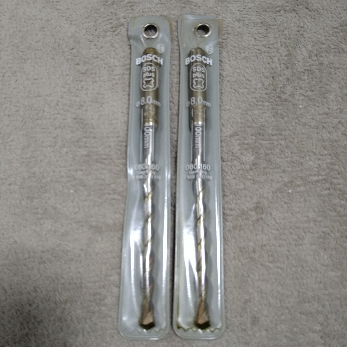 ジャンク品/長期保管品/BOSCH/ボッシュ/コンクリートドリル/SDSプラスビット/サイズΦ8.0mm全長160mm有効長100mm/レギュラー/2本セット拍卖