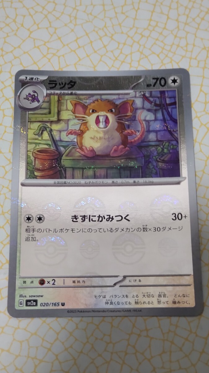 ラッタ 020/165 U ポケモンカード ポケカ 同梱可 PC−2拍卖